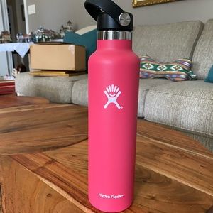 24oz Standard Mouth Watermelon colored Hydro Flask water bottle